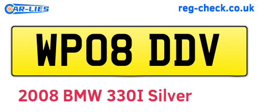 WP08DDV are the vehicle registration plates.