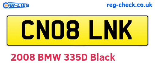 CN08LNK are the vehicle registration plates.