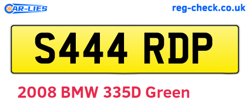S444RDP are the vehicle registration plates.