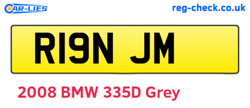 R19NJM are the vehicle registration plates.