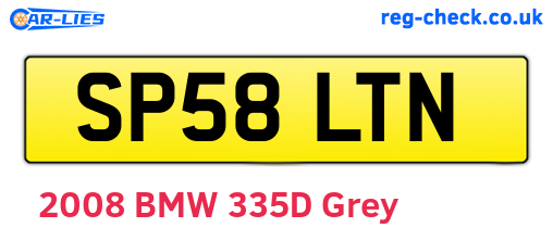 SP58LTN are the vehicle registration plates.