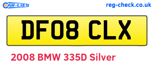 DF08CLX are the vehicle registration plates.