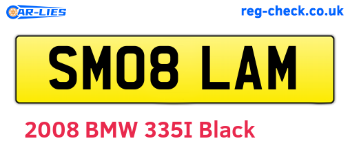 SM08LAM are the vehicle registration plates.