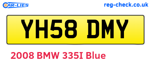 YH58DMY are the vehicle registration plates.