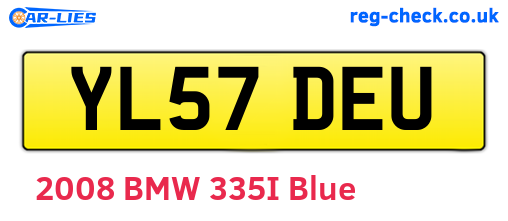YL57DEU are the vehicle registration plates.
