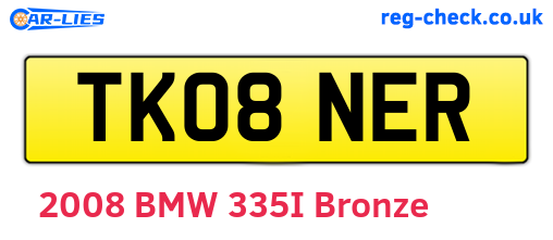 TK08NER are the vehicle registration plates.