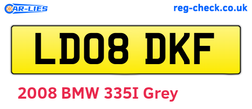 LD08DKF are the vehicle registration plates.