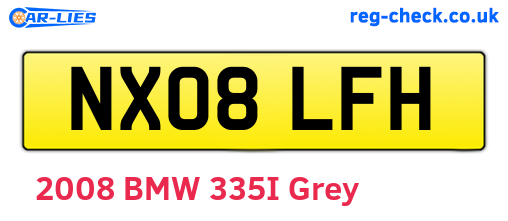 NX08LFH are the vehicle registration plates.