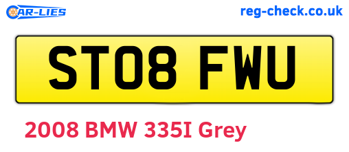 ST08FWU are the vehicle registration plates.
