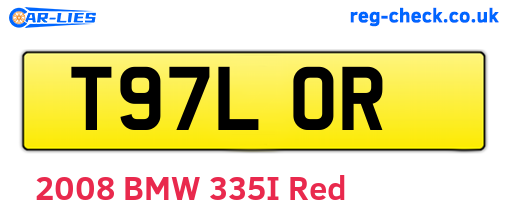 T97LOR are the vehicle registration plates.