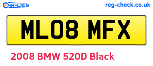 ML08MFX are the vehicle registration plates.