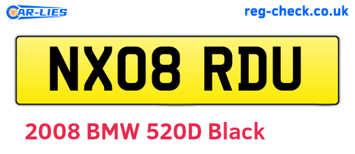 NX08RDU are the vehicle registration plates.