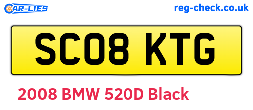 SC08KTG are the vehicle registration plates.