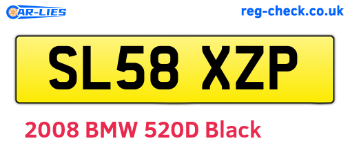 SL58XZP are the vehicle registration plates.