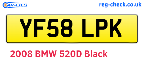 YF58LPK are the vehicle registration plates.
