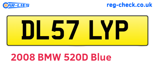 DL57LYP are the vehicle registration plates.