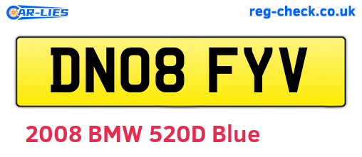 DN08FYV are the vehicle registration plates.