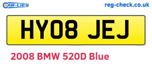 HY08JEJ are the vehicle registration plates.