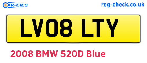 LV08LTY are the vehicle registration plates.