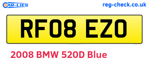 RF08EZO are the vehicle registration plates.