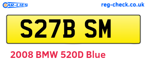 S27BSM are the vehicle registration plates.