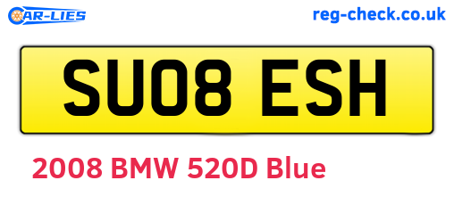 SU08ESH are the vehicle registration plates.