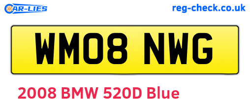 WM08NWG are the vehicle registration plates.
