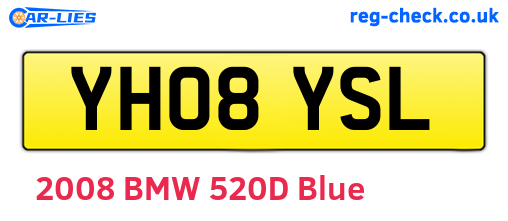 YH08YSL are the vehicle registration plates.