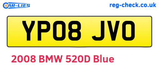 YP08JVO are the vehicle registration plates.