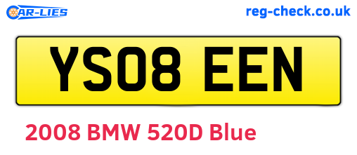 YS08EEN are the vehicle registration plates.