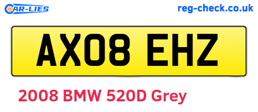 AX08EHZ are the vehicle registration plates.