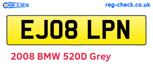 EJ08LPN are the vehicle registration plates.