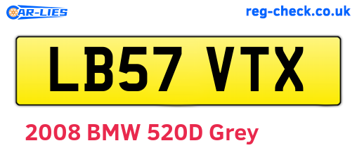 LB57VTX are the vehicle registration plates.