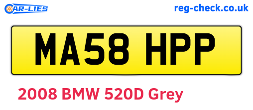 MA58HPP are the vehicle registration plates.