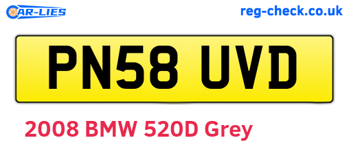 PN58UVD are the vehicle registration plates.