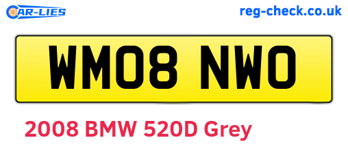 WM08NWO are the vehicle registration plates.