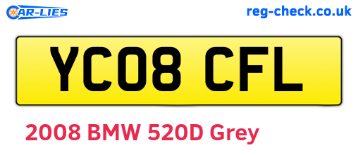 YC08CFL are the vehicle registration plates.