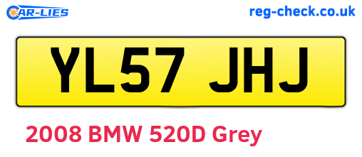 YL57JHJ are the vehicle registration plates.