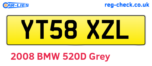 YT58XZL are the vehicle registration plates.