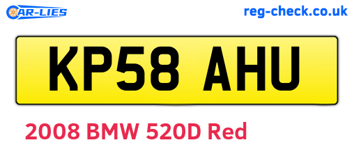 KP58AHU are the vehicle registration plates.