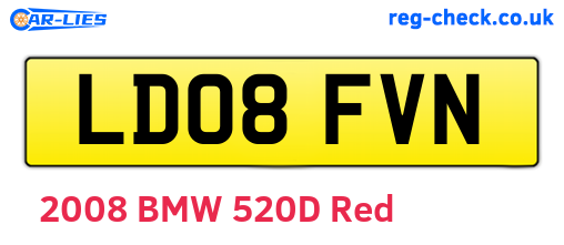 LD08FVN are the vehicle registration plates.