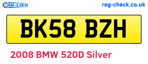 BK58BZH are the vehicle registration plates.