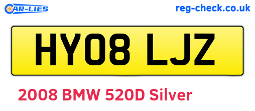 HY08LJZ are the vehicle registration plates.