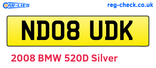 ND08UDK are the vehicle registration plates.