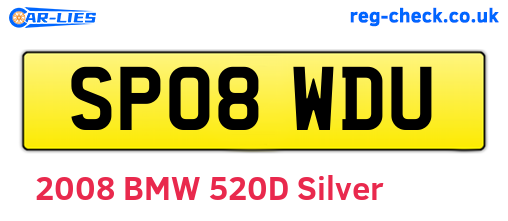 SP08WDU are the vehicle registration plates.