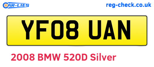 YF08UAN are the vehicle registration plates.