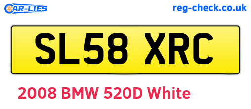 SL58XRC are the vehicle registration plates.