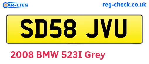 SD58JVU are the vehicle registration plates.