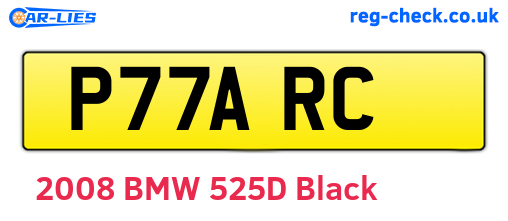 P77ARC are the vehicle registration plates.
