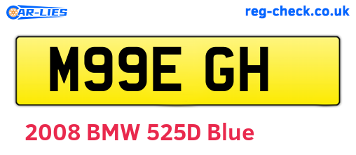 M99EGH are the vehicle registration plates.